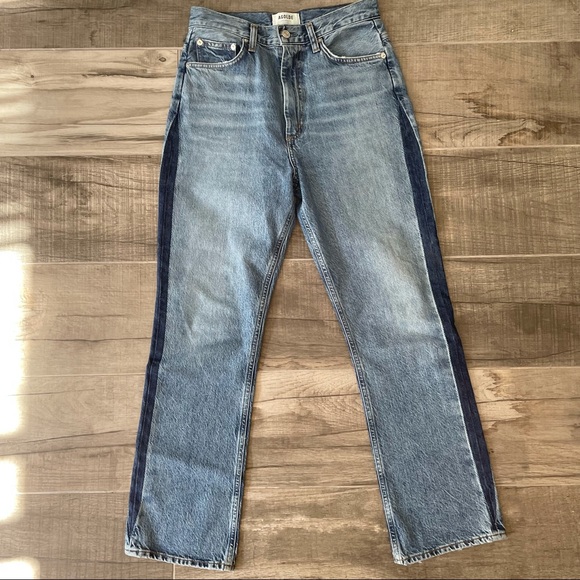 AGOLDE 90’s Pinch Waist straight leg stripe jeans - Picture 2 of 11